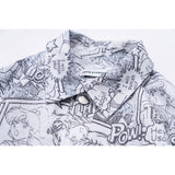 Men Summer Pullover Sweater Cartoon Sailor Moon Full Printed Jacket Men Harajuku Style Street Trendy Coat