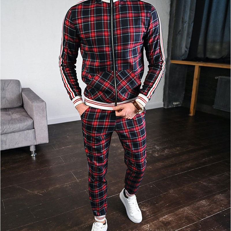 Men Tracksuit Set Jogging Suits Men's Suit Autumn Leisure Men's plus Size Sportswear Two-Piece Suit