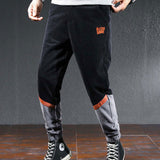 Color Block Men Casual Tapered Pant Men Spring Summer Casual Pant Spring Color Contrast Patchwork Loose Tappered Corduroy Casual Pants Male Men Pant