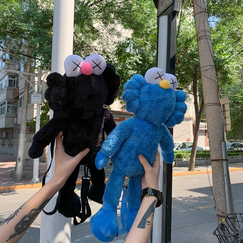 Cloth Doll Pink Sesame Street KAWS Doll X Doll BFF Plush Toy bag