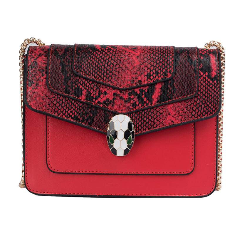 Snake Head Bag Women's Bag Chain Crossbody Bag All-Matching Fashion Shoulder Small Square Bag