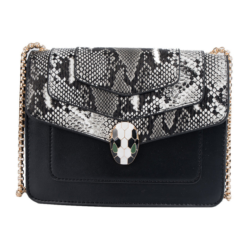 Snake Head Bag Women's Bag Chain Crossbody Bag All-Matching Fashion Shoulder Small Square Bag
