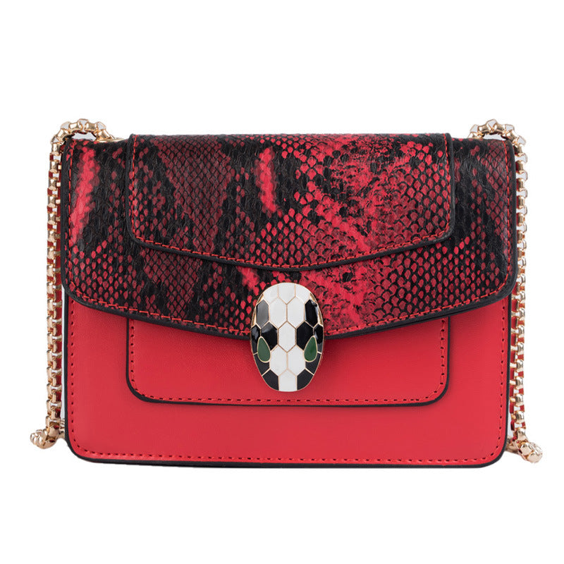 Snake Head Bag Women's Bag Chain Crossbody Bag All-Matching Fashion Shoulder Small Square Bag