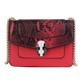 Snake Head Bag Women's Bag Chain Crossbody Bag All-Matching Fashion Shoulder Small Square Bag