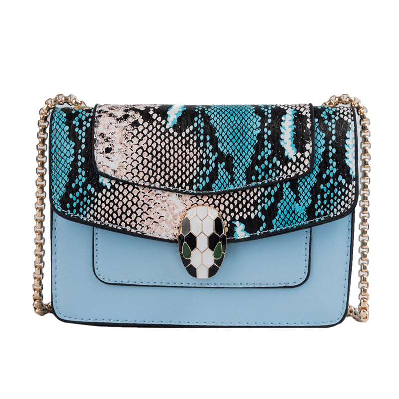 Snake Head Bag Women's Bag Chain Crossbody Bag All-Matching Fashion Shoulder Small Square Bag