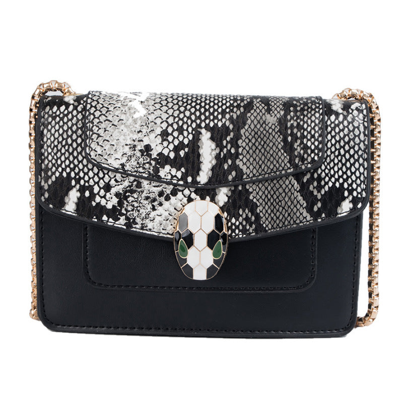Snake Head Bag Women's Bag Chain Crossbody Bag All-Matching Fashion Shoulder Small Square Bag