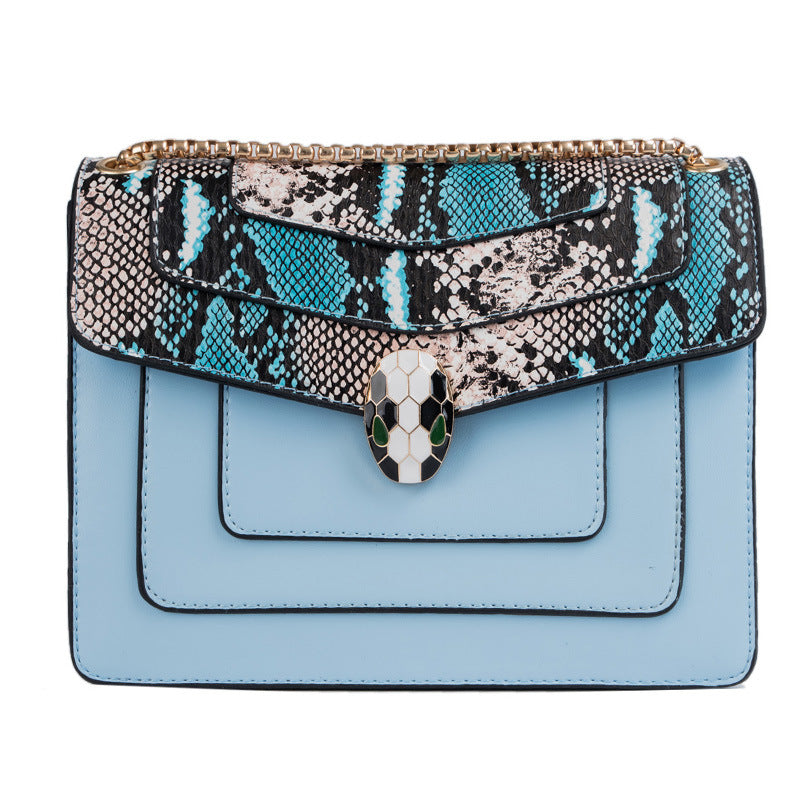 Snake Head Bag Women's Bag Chain Crossbody Bag All-Matching Fashion Shoulder Small Square Bag