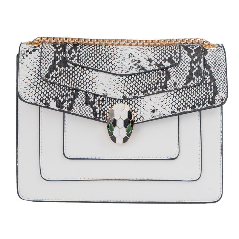 Snake Head Bag Women's Bag Chain Crossbody Bag All-Matching Fashion Shoulder Small Square Bag