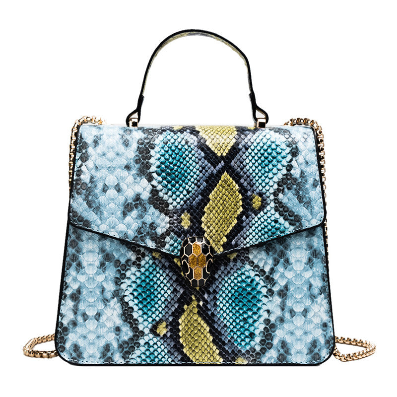 Snake Pattern Small Square Handbag New Broadband Shoulder Ulzzang Messenger Bag