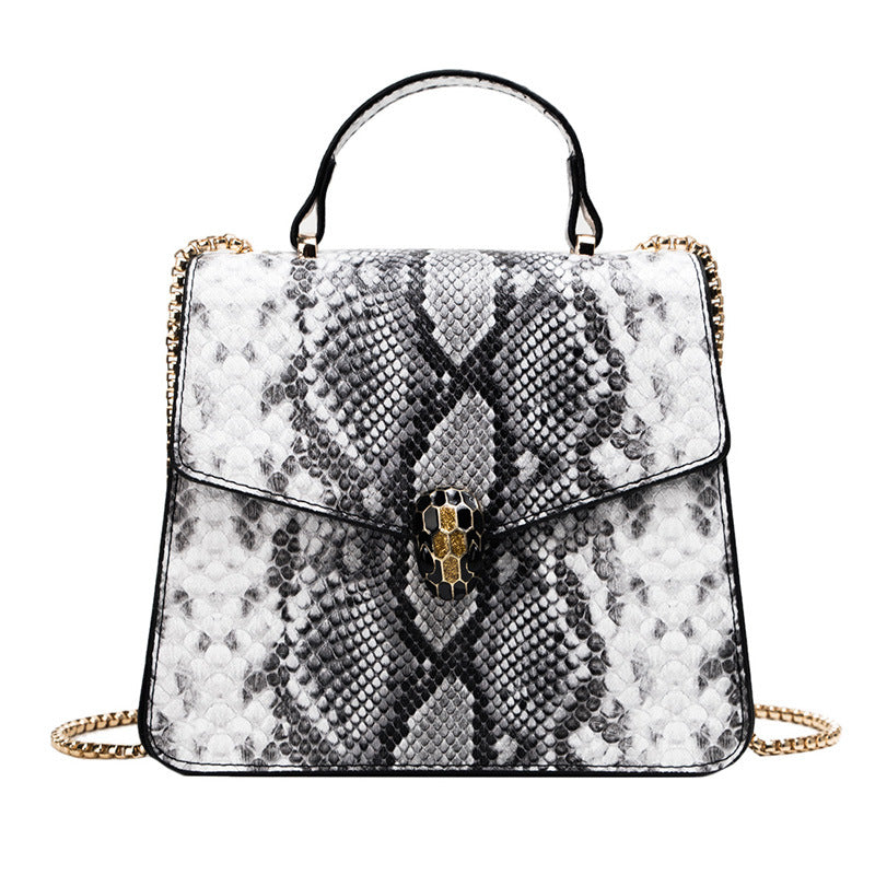 Snake Pattern Small Square Handbag New Broadband Shoulder Ulzzang Messenger Bag