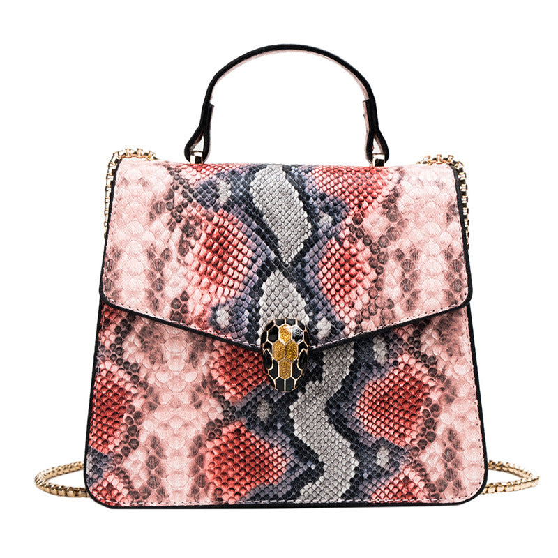 Snake Pattern Small Square Handbag New Broadband Shoulder Ulzzang Messenger Bag
