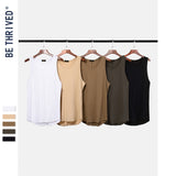 Men's Arc Loose Vest T-shirt Large Size Loose Retro Sports Spring and Summer Men Top