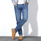 Straight Fit Prospector Jean for Men Baggy Denim Pants Loose Man Stretch Relaxed Jean Autumn and Winter Simplicity Straight plus Size Stretch Jeans Men's Big Size Men Jeans