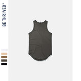 Men's Arc Loose Vest T-shirt Large Size Loose Retro Sports Spring and Summer Men Top