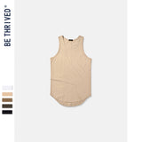 Men's Arc Loose Vest T-shirt Large Size Loose Retro Sports Spring and Summer Men Top