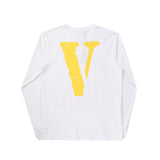 Vlone Sweatshirt Letter Printed round Neck Men's Women's Pullover Long Sleeve Loose Hip Hop Top