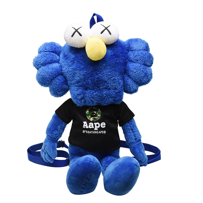 Cloth Doll Pink Sesame Street KAWS Doll X Doll BFF Plush Toy bag