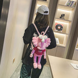 Cloth Doll Pink Sesame Street KAWS Doll X Doll BFF Plush Toy bag