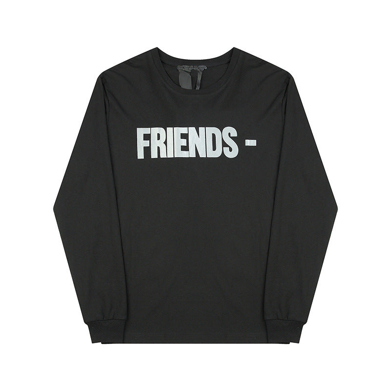 Vlone Sweatshirt Printed Men's and Women's Loose Casual Long Sleeves Tshirt Autumn