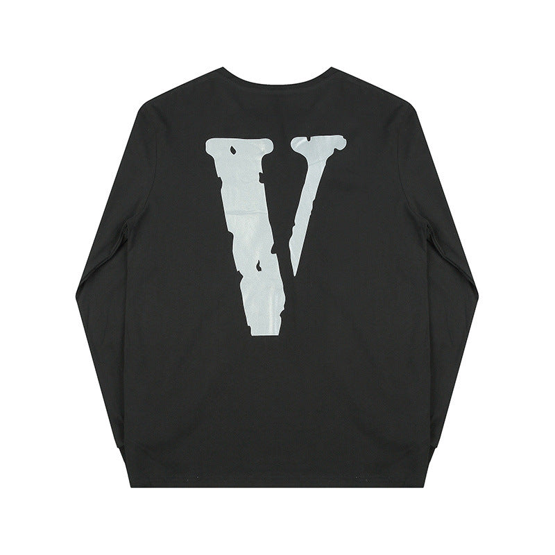 Vlone Sweatshirt Printed Men's and Women's Loose Casual Long Sleeves Tshirt Autumn