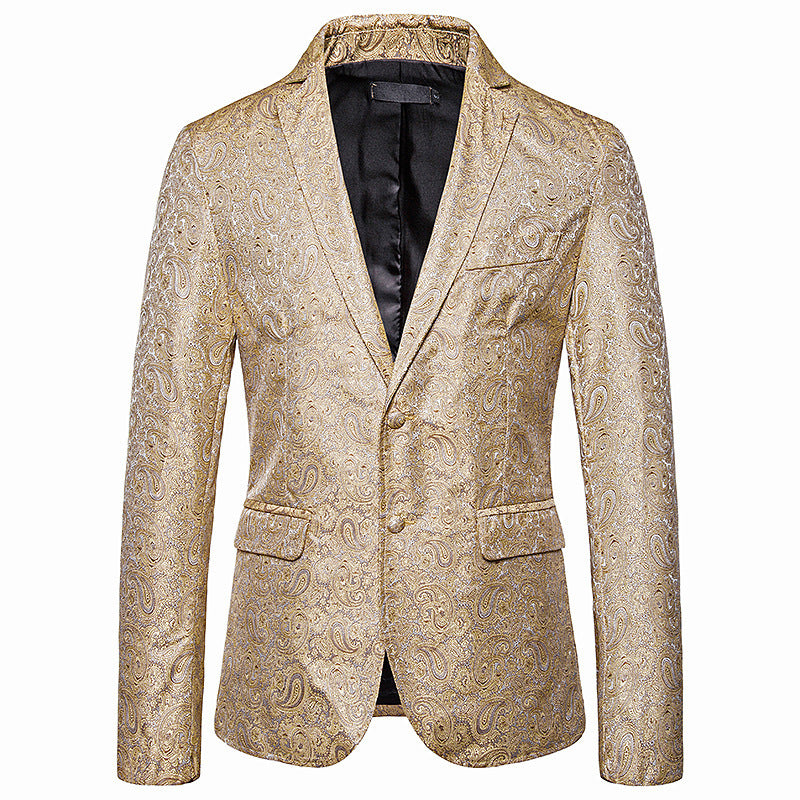 Fall Men's Suit Men's Colorful Two-Button Suit Casual Printed Jacket Men's Suits Jacket Men Blzer