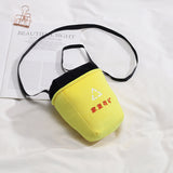 Uzzlang Messenger Bag Cool Text Bucket Bag Mini Bag