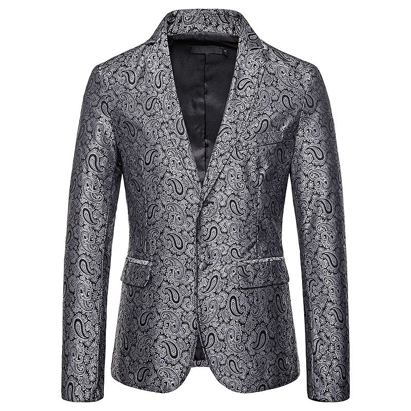 Fall Men's Suit Men's Colorful Two-Button Suit Casual Printed Jacket Men's Suits Jacket Men Blzer