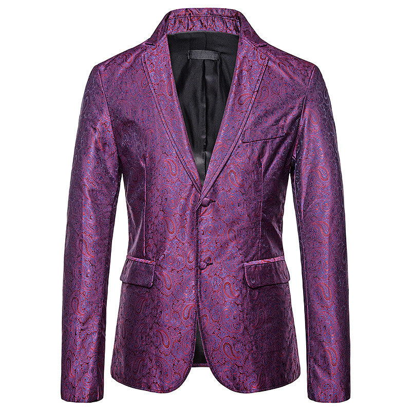 Fall Men's Suit Men's Colorful Two-Button Suit Casual Printed Jacket Men's Suits Jacket Men Blzer