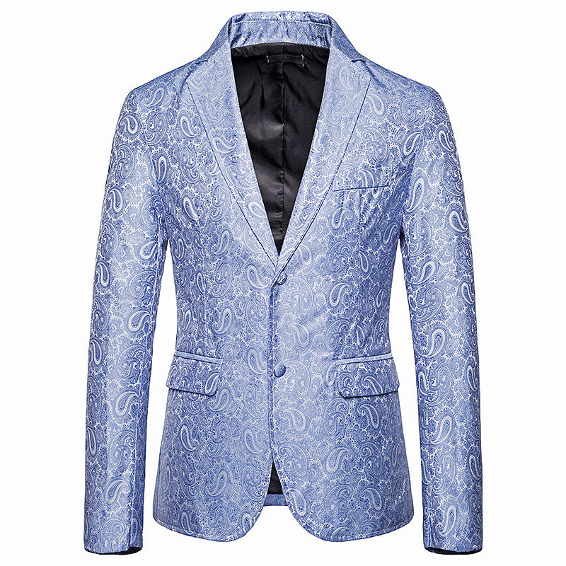 Fall Men's Suit Men's Colorful Two-Button Suit Casual Printed Jacket Men's Suits Jacket Men Blzer