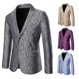 Fall Men's Suit Men's Colorful Two-Button Suit Casual Printed Jacket Men's Suits Jacket Men Blzer