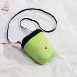 Uzzlang Messenger Bag Cool Text Bucket Bag Mini Bag