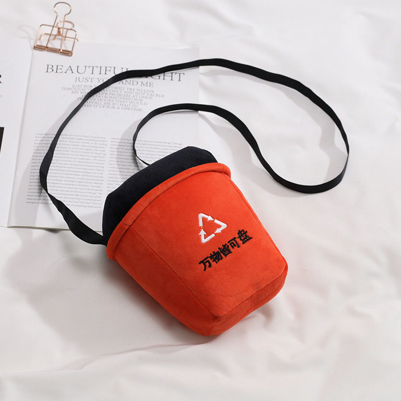Uzzlang Messenger Bag Cool Text Bucket Bag Mini Bag