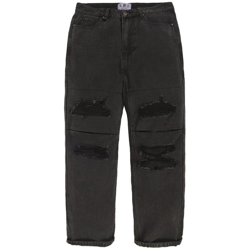 Jeans Men's plus Size Retro Sports Trousers Casual Straight Trousers Men Jeans