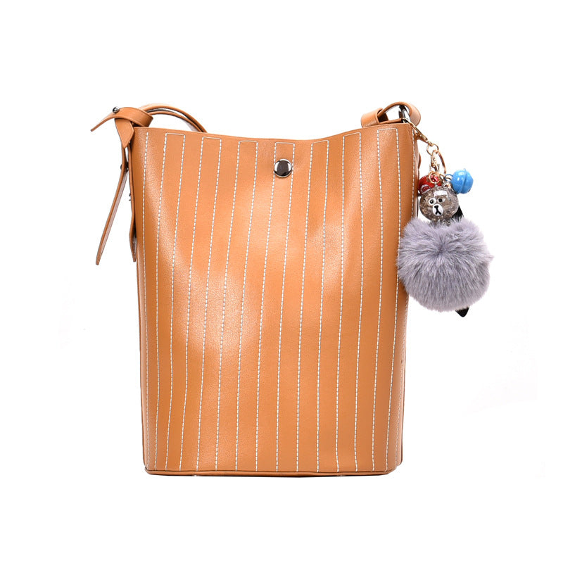 Women's Bucket Bag Broadband One-Shoulder Bag Crossbody Bag