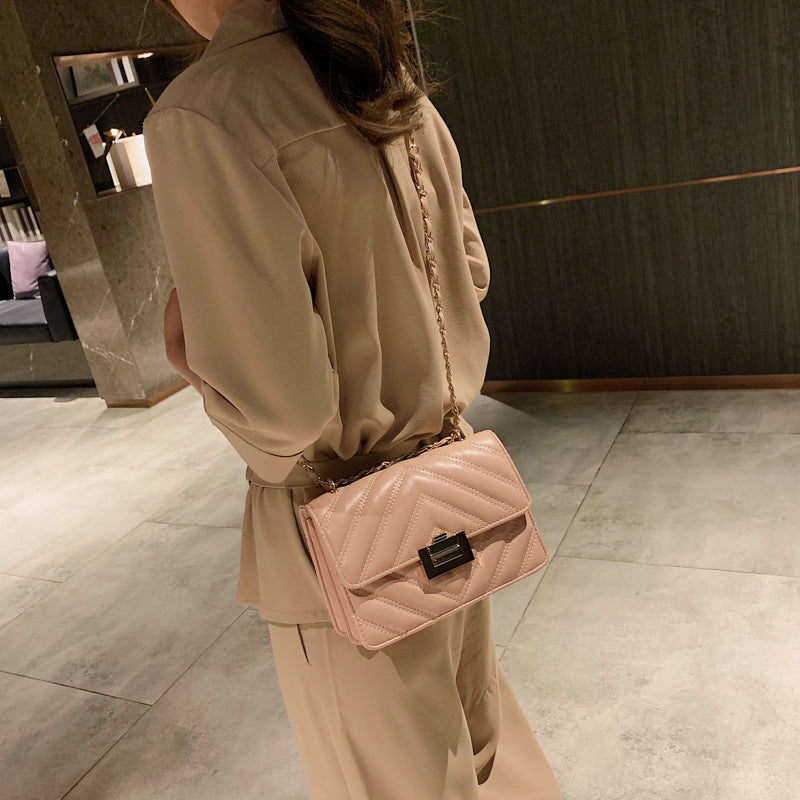 Chic Chain Small Bag Women's Western Style Small Square Bag All-Matching Shoulder Messenger Bag