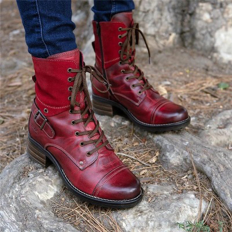 Coachella Festival Boots Casual Low Heel 40-43 round Toe Cross Strap Ankle Boots for Women