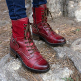 Coachella Festival Boots Casual Low Heel 40-43 round Toe Cross Strap Ankle Boots for Women