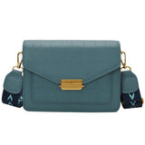 Small Square Bag Retro Easy Matching Single Shoulder Wide Strap Crossbody Bag