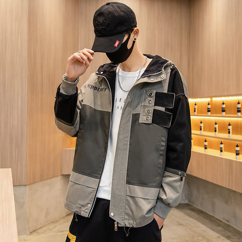 Men's Spring Retro Casual Top Large Size Loose Men's Jacket Jacket Men's Men Jacket