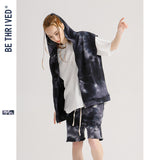 Men's Spring and Summer Loose Hooded plus Size Loose Retro Sports Vest Men Top