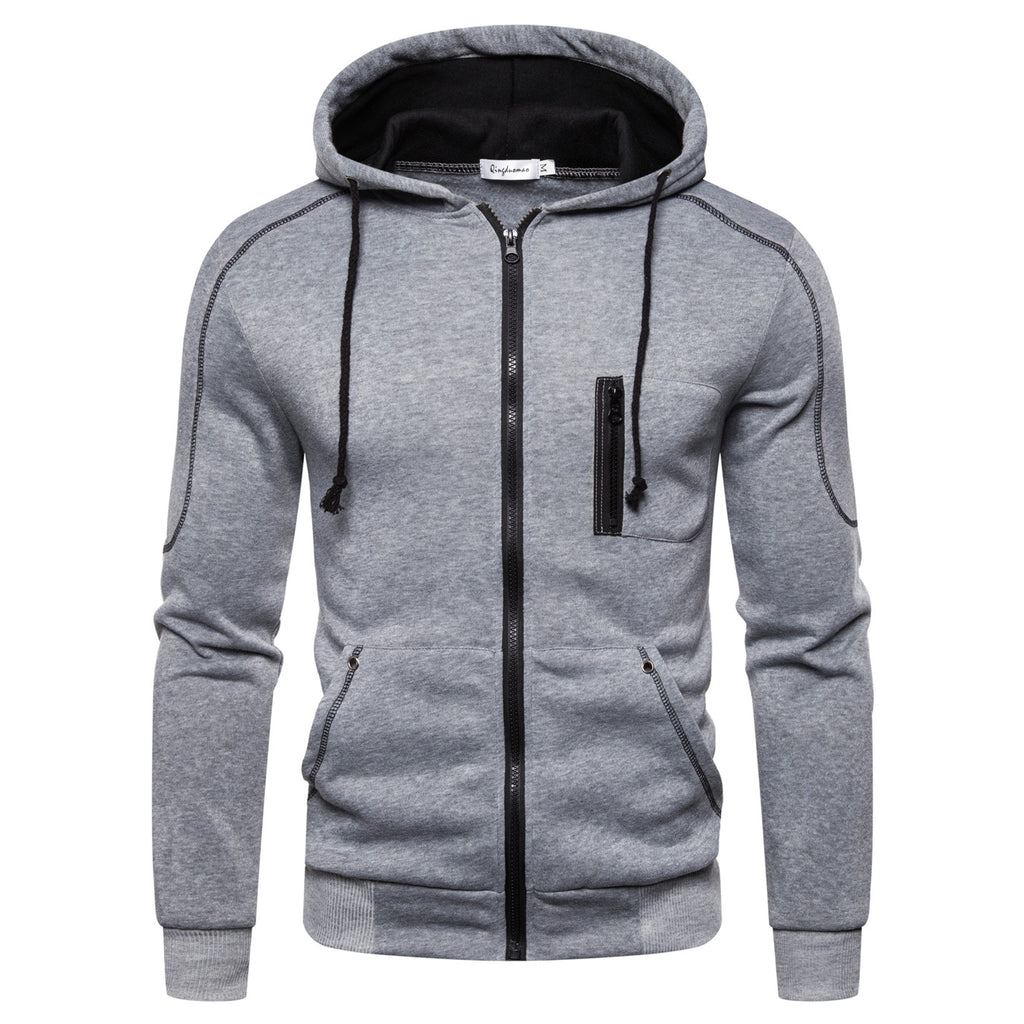 Men's Autumn and Winter Large Size Retro Sports Men's Casual Cardigan Hoodie Men Spring Hoodie
