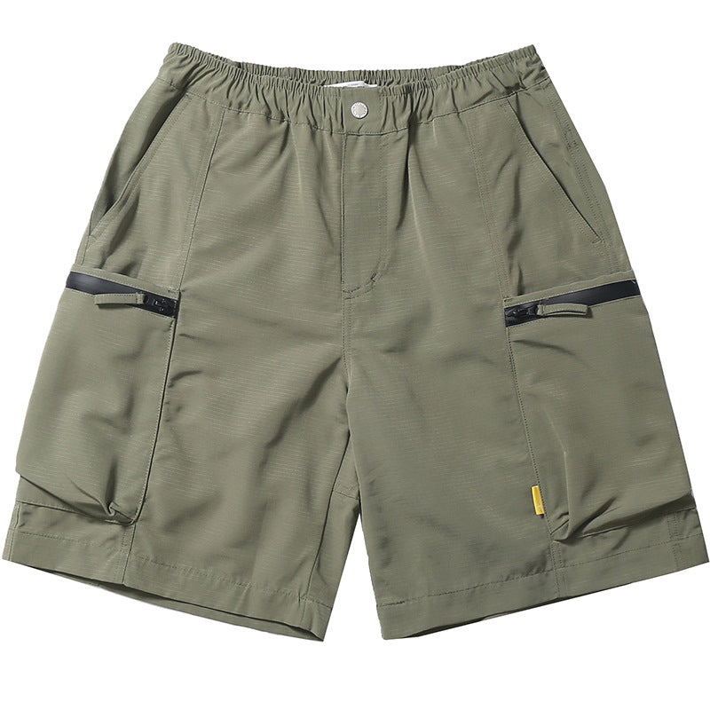 Men Cargo Shorts Summer Retro Large Workwear with Pocket Shorts Trendy Student Casual Men's Loose Shorts