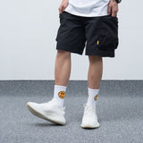 Men Cargo Shorts Summer Retro Large Workwear with Pocket Shorts Trendy Student Casual Men's Loose Shorts