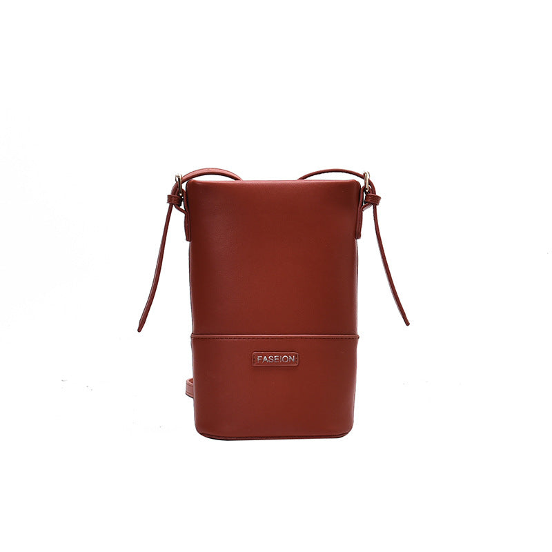 Single Cross Body Bucket Bag Simple Stylish Cool Crossbody Bag