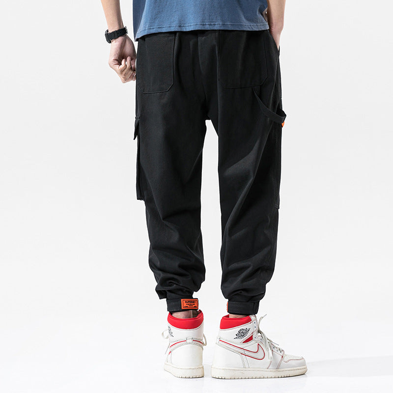 Men's Spring and Autumn Large Size Retro Sports Trousers Loose Men's Casual Pants Men Cargo Pant