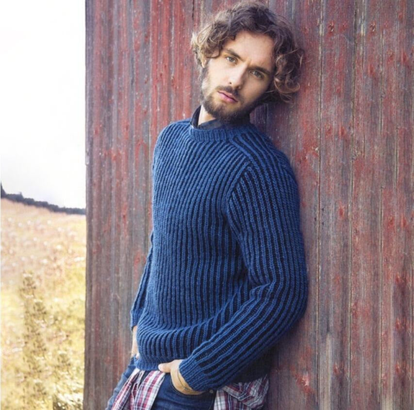 Men's Solid Color Top Sweater