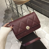 Women's Diamond Embroidery Thread Bag Chic Chain Small Crossbody Bag