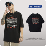 Men's Spring and Summer Retro Rock Large Size Sports Casual Short-Sleeved T-shirt Men Top