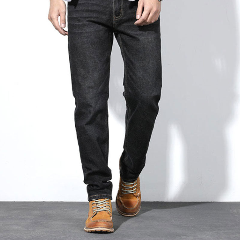 Straight Fit Prospector Jean for Men Baggy Denim Pants Loose Man Stretch Relaxed Jean Autumn and Winter Simplicity Straight plus Size Stretch Jeans Men's Big Size Men Jeans