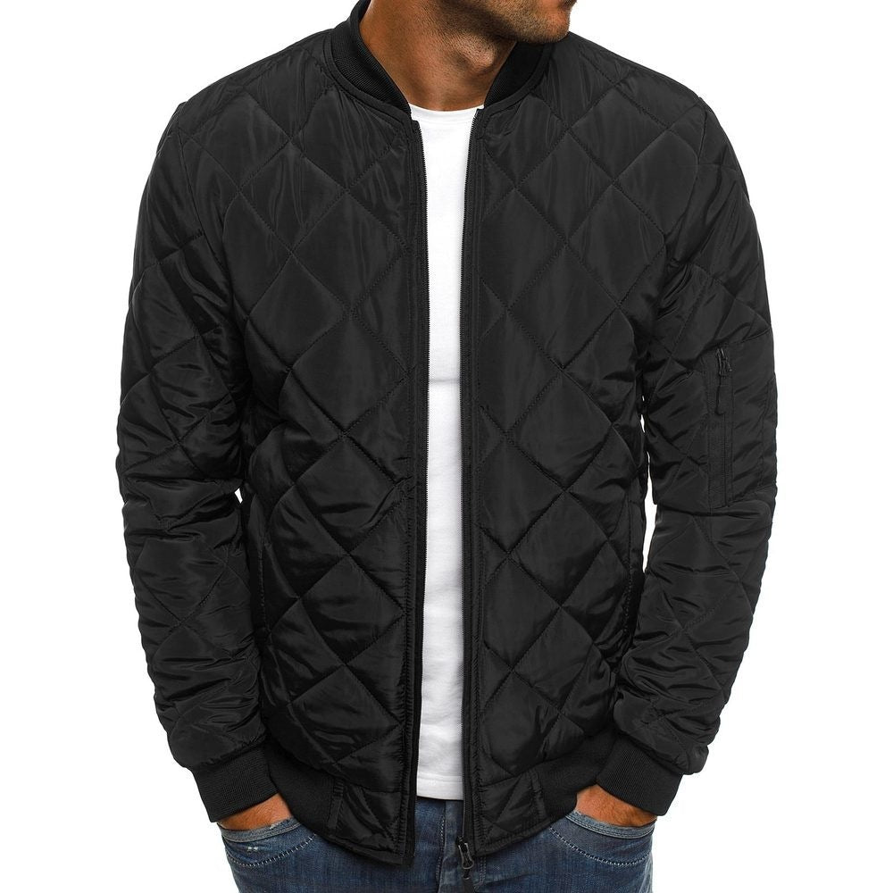 Men's Cotton-Padded Clothes Winter Solid Color Jacket Men's Fashion Cotton-Padded Jacket Men Winter Outfit